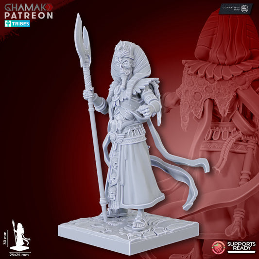God-King, resin miniature, 28mm heroic scale unpainted resin, view 3