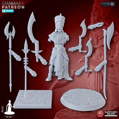 God-Prince, resin miniature, 28mm heroic scale unpainted resin, view 2