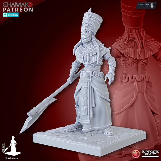 God-Prince, resin miniature, 28mm heroic scale unpainted resin, view 4