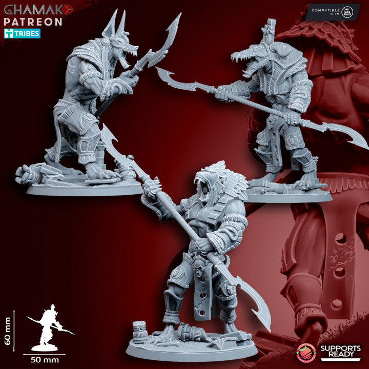 Nomarch Guardian (with 2 Handed Weapon), resin miniature, 28mm heroic scale unpainted resin