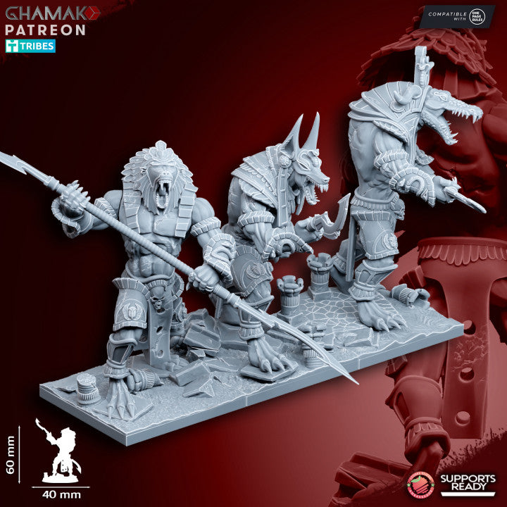 Nomarch Guardian (with 2 Handed Weapon), resin miniature, 28mm heroic scale unpainted resin, view 2