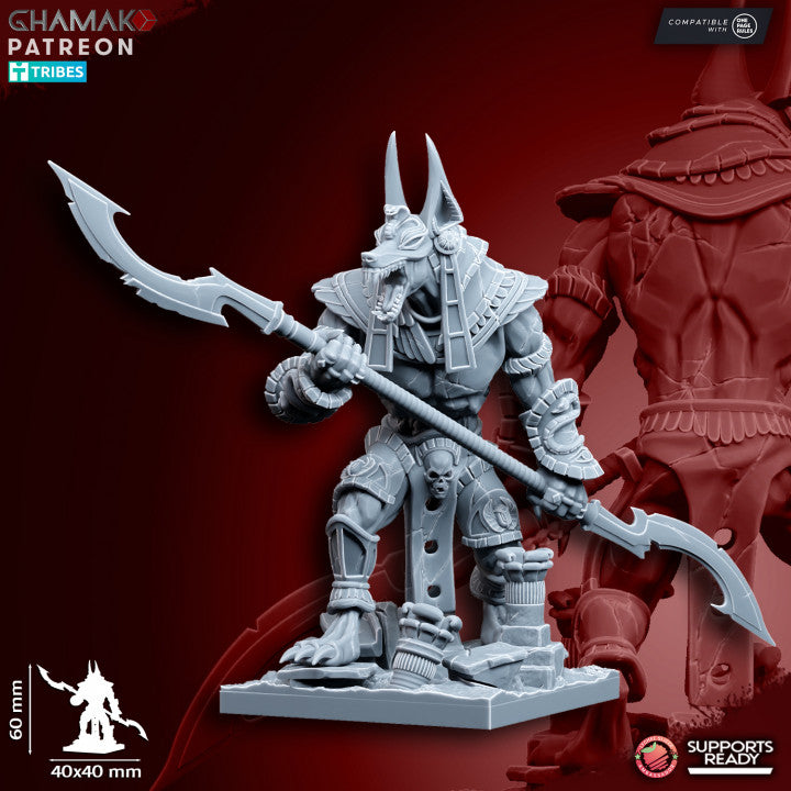 Nomarch Guardian (with 2 Handed Weapon), resin miniature, 28mm heroic scale unpainted resin, view 7