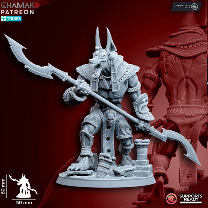 Nomarch Guardian (with 2 Handed Weapon), resin miniature, 28mm heroic scale unpainted resin, view 8