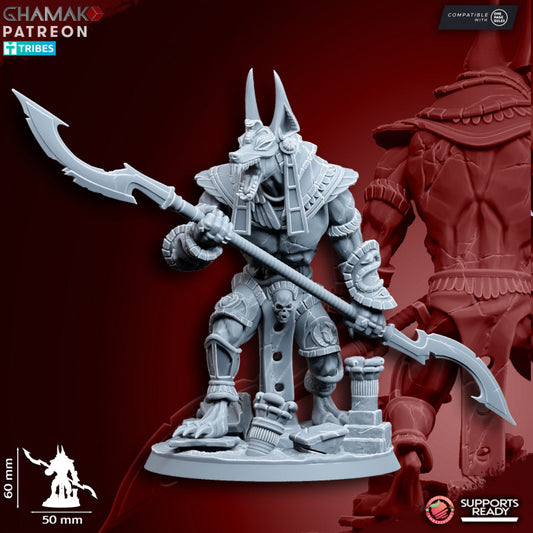 Nomarch Guardian (with 2 Handed Weapon), resin miniature, 28mm heroic scale unpainted resin, view 8