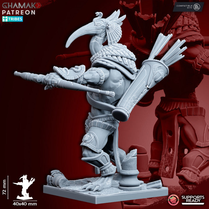 Nomarch Guardians with Bow (3 Units), resin miniature, 28mm heroic scale unpainted resin, view 4