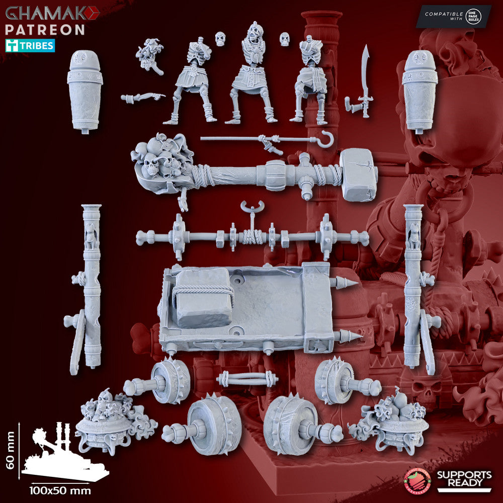 Sand Catapult, resin miniature, 28mm heroic scale unpainted resin