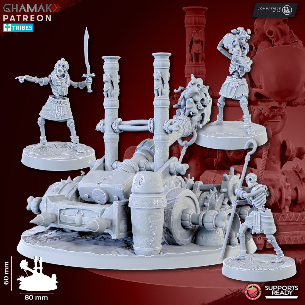 Sand Catapult, resin miniature, 28mm heroic scale unpainted resin, view 6