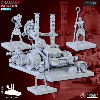 Sand Catapult, resin miniature, 28mm heroic scale unpainted resin, view 8