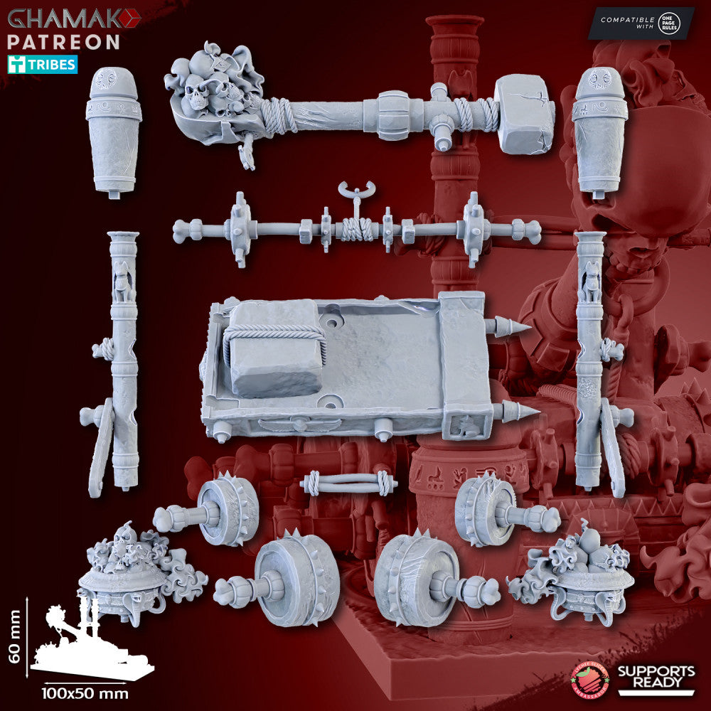 Sand Catapult, resin miniature, 28mm heroic scale unpainted resin, view 9