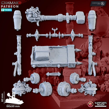 Sand Catapult, resin miniature, 28mm heroic scale unpainted resin, view 9