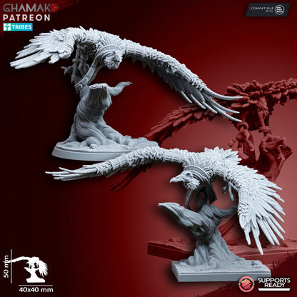 Sand Vultures (3 Units), resin miniature, 28mm heroic scale unpainted resin
