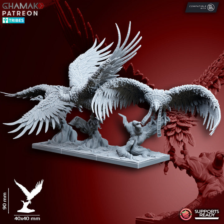 Sand Vultures (3 Units), resin miniature, 28mm heroic scale unpainted resin, view 4