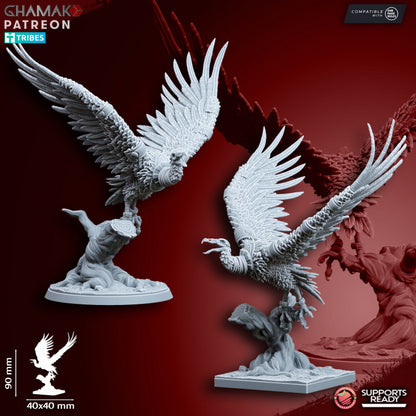 Sand Vultures (3 Units), resin miniature, 28mm heroic scale unpainted resin, view 6