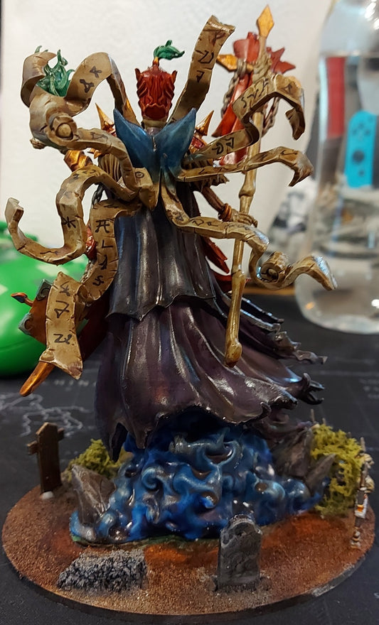 Undead Great Necromancer, resin miniature, 28mm heroic scale unpainted resin, view 2