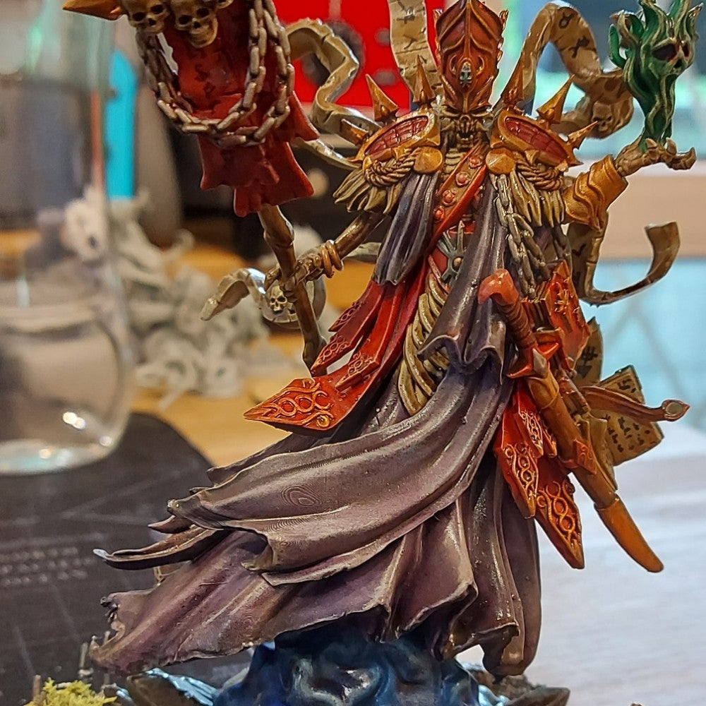 Undead Great Necromancer, resin miniature, 28mm heroic scale unpainted resin, view 9
