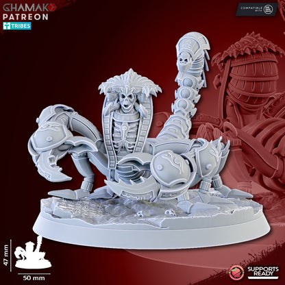 Undead Scorpions (3 Units), resin miniature, 28mm heroic scale unpainted resin, view 2