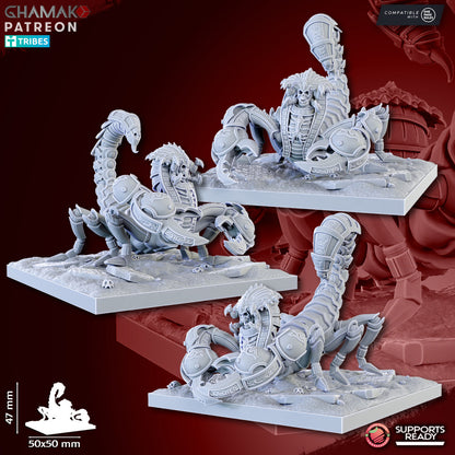 Undead Scorpions (3 Units), resin miniature, 28mm heroic scale unpainted resin, view 3