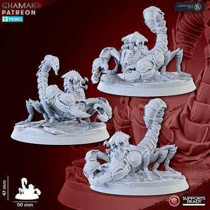 Undead Scorpions (3 Units), resin miniature, 28mm heroic scale unpainted resin, view 4