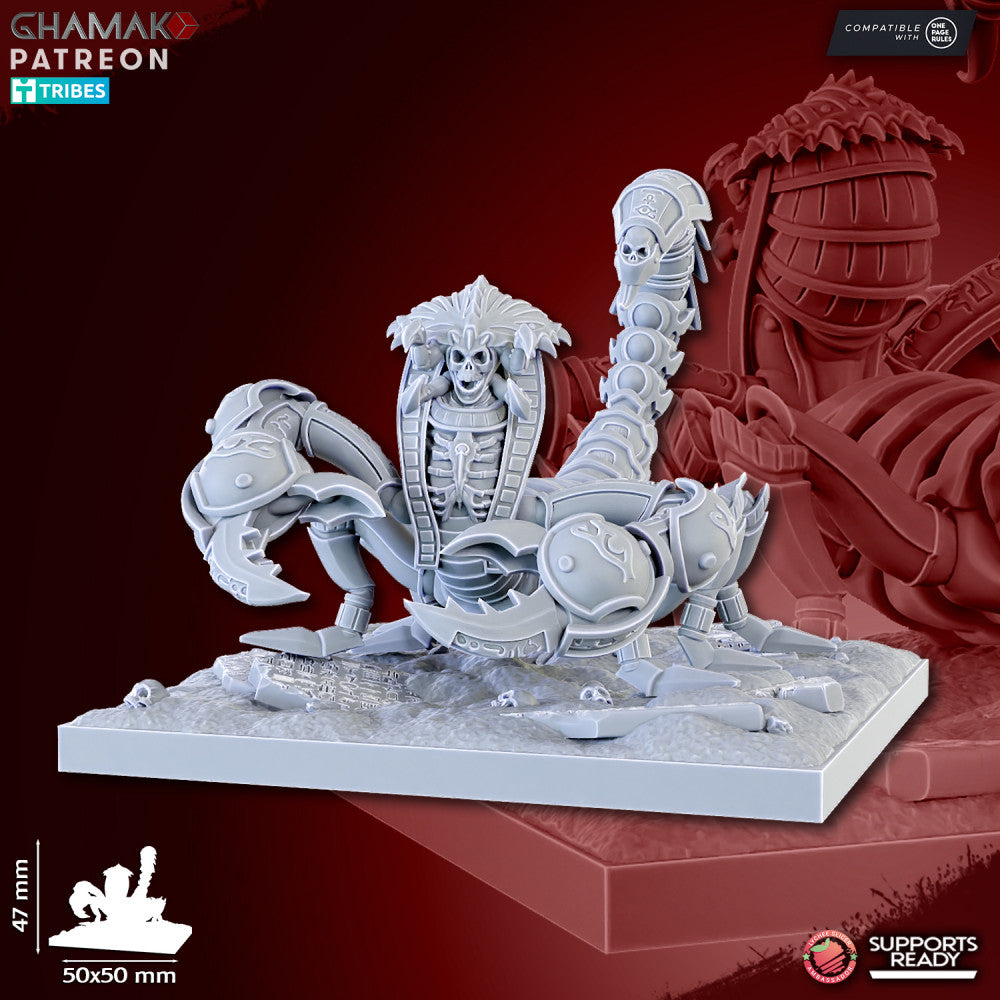 Undead Scorpions (3 Units), resin miniature, 28mm heroic scale unpainted resin, view 7