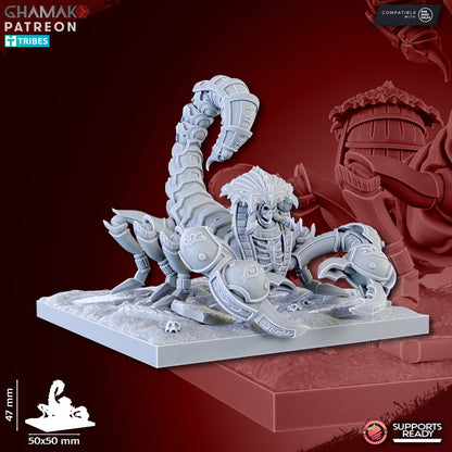 Undead Scorpions (3 Units), resin miniature, 28mm heroic scale unpainted resin, view 8