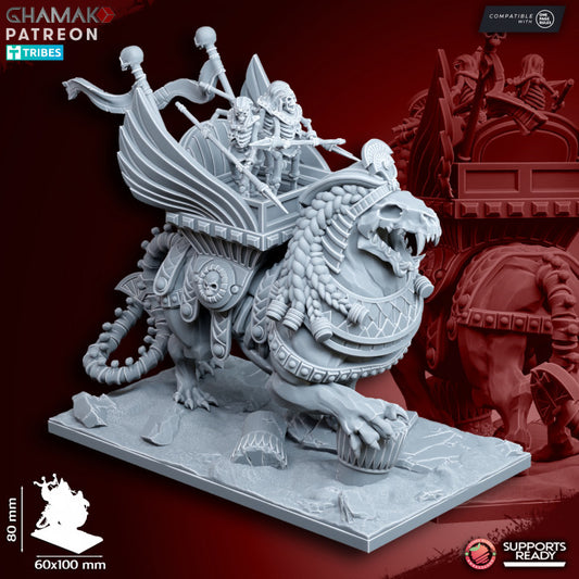 Undead Sphinx, resin miniature, 28mm heroic scale unpainted resin