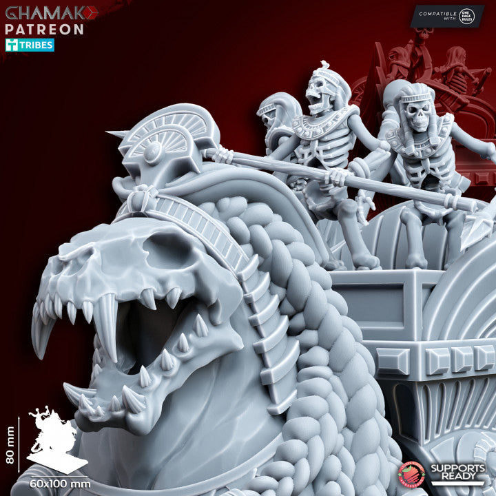 Undead Sphinx, resin miniature, 28mm heroic scale unpainted resin, view 3