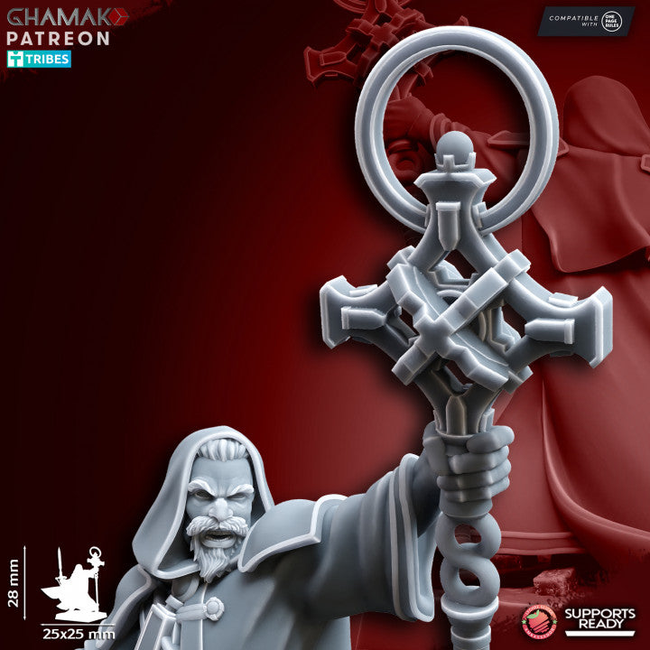 Empire Wizard 1, resin miniature, 28mm heroic scale unpainted resin