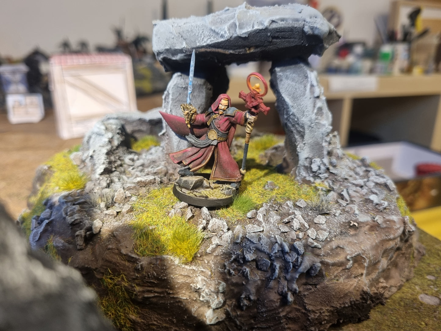Empire Wizard 1, resin miniature, 28mm heroic scale unpainted resin, view 6