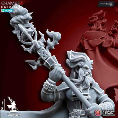 Empire Wizard 2, resin miniature, 28mm heroic scale unpainted resin
