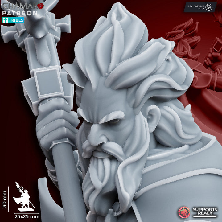 Empire Wizard 2, resin miniature, 28mm heroic scale unpainted resin, view 3