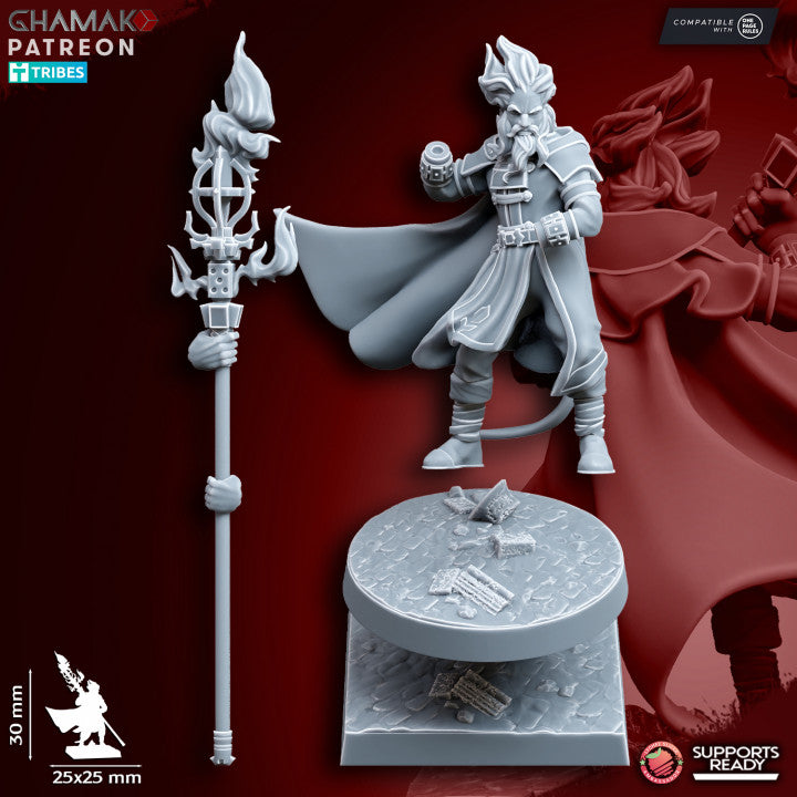 Empire Wizard 2, resin miniature, 28mm heroic scale unpainted resin, view 4