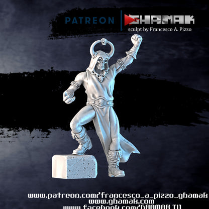 Evil Mage, resin miniature, 28mm heroic scale unpainted resin