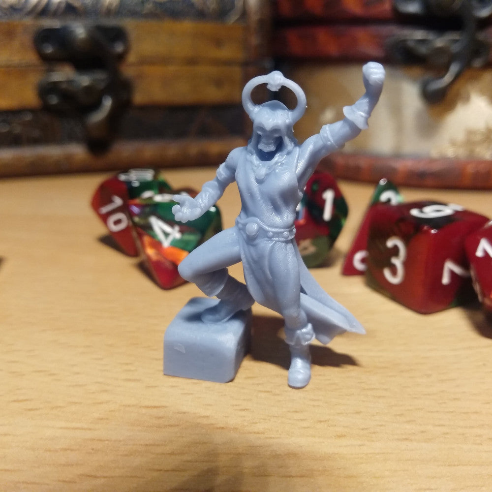 Evil Mage, resin miniature, 28mm heroic scale unpainted resin, view 2