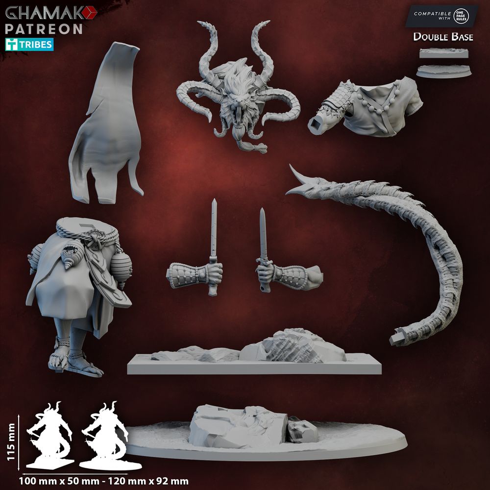 Majishan, resin miniature, 28mm heroic scale unpainted resin, view 3