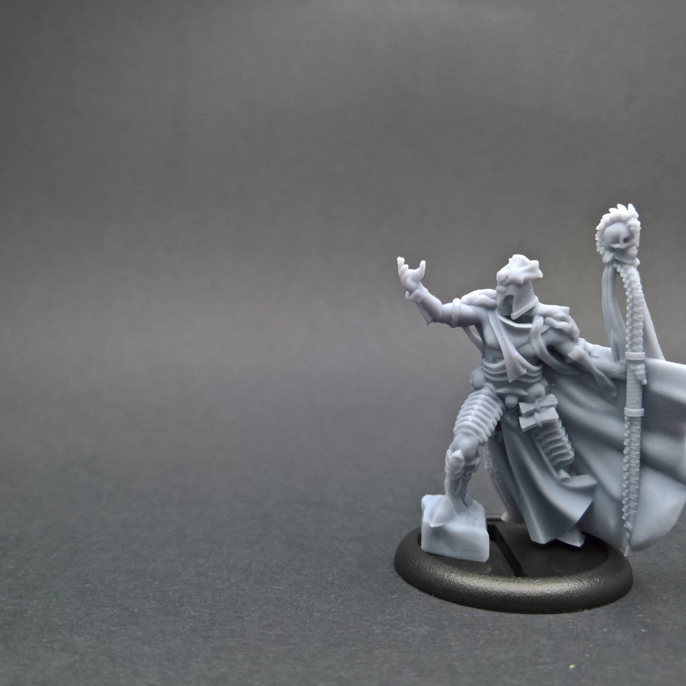 Necromancer, resin miniature, 28mm heroic scale unpainted resin