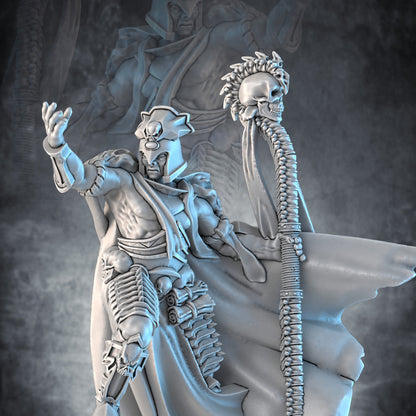 Necromancer, resin miniature, 28mm heroic scale unpainted resin, view 3