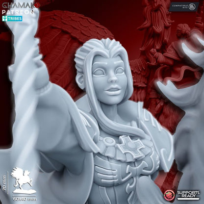 Sunev (Life Magic) Wizard on Pegasus, resin miniature, 28mm heroic scale unpainted resin, view 6