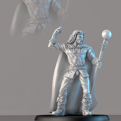 Wizard, resin miniature, 28mm heroic scale unpainted resin