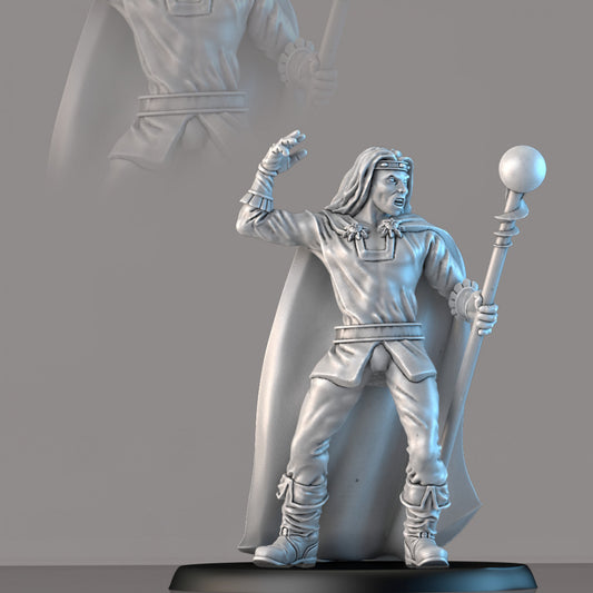 Wizard, resin miniature, 28mm heroic scale unpainted resin
