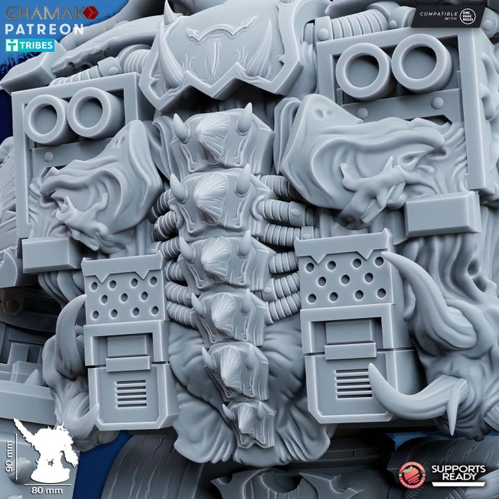 Dark Titans Cursed Sarcophagus, Dark Titans proxy miniature, 28mm heroic scale unpainted resin, view 2