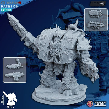 Dark Titans Cursed Sarcophagus, Dark Titans proxy miniature, 28mm heroic scale unpainted resin, view 3
