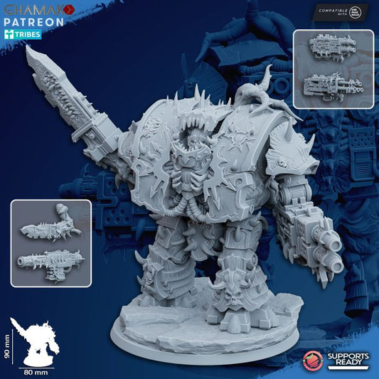 Dark Titans Cursed Sarcophagus, Dark Titans proxy miniature, 28mm heroic scale unpainted resin, view 3