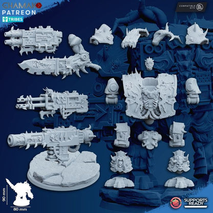 Dark Titans Cursed Sarcophagus, Dark Titans proxy miniature, 28mm heroic scale unpainted resin, view 4
