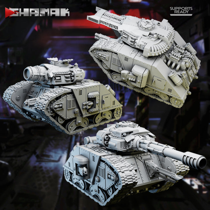 Set of Iron Curtain Tanks (3 Units), miniature bundle, 28mm heroic scale unpainted resin