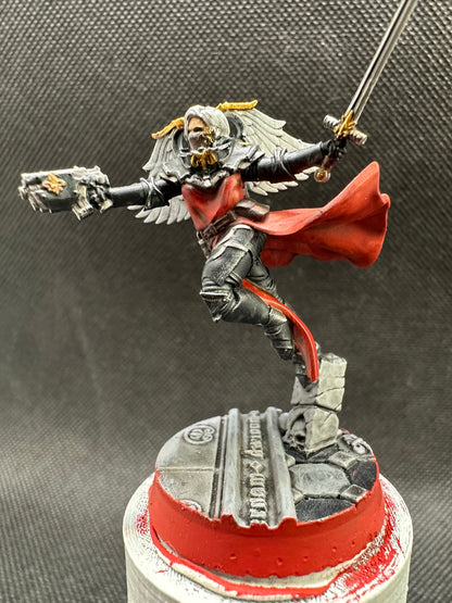Battle Sisters Angel Of War, proxy miniature, 28mm heroic scale unpainted resin, view 3