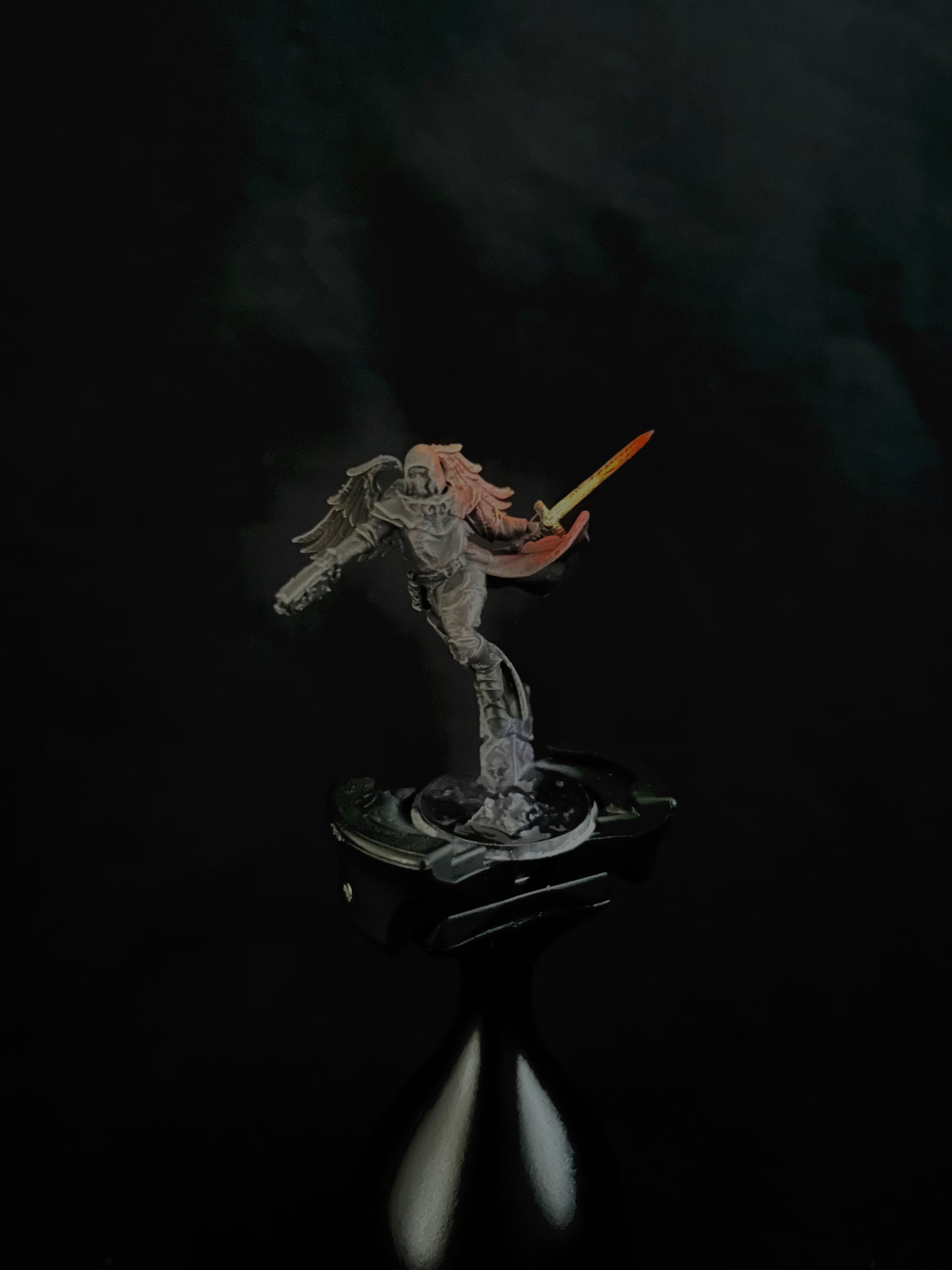 Battle Sisters Angel Of War, proxy miniature, 28mm heroic scale unpainted resin, view 4