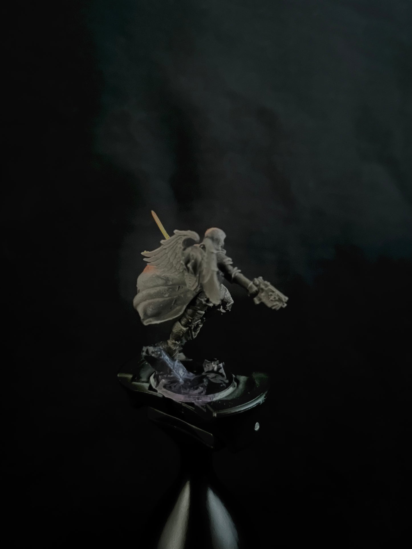 Battle Sisters Angel Of War, proxy miniature, 28mm heroic scale unpainted resin, view 5