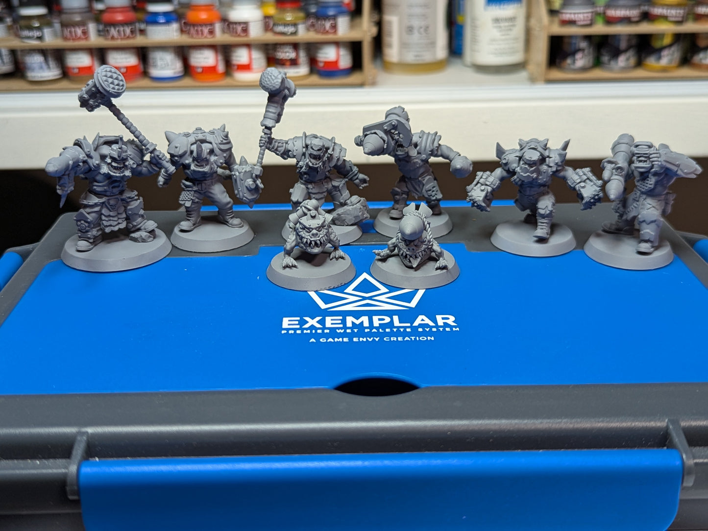 Orks Head Crackaz Mob, proxy miniature, squad, 28mm heroic scale unpainted resin