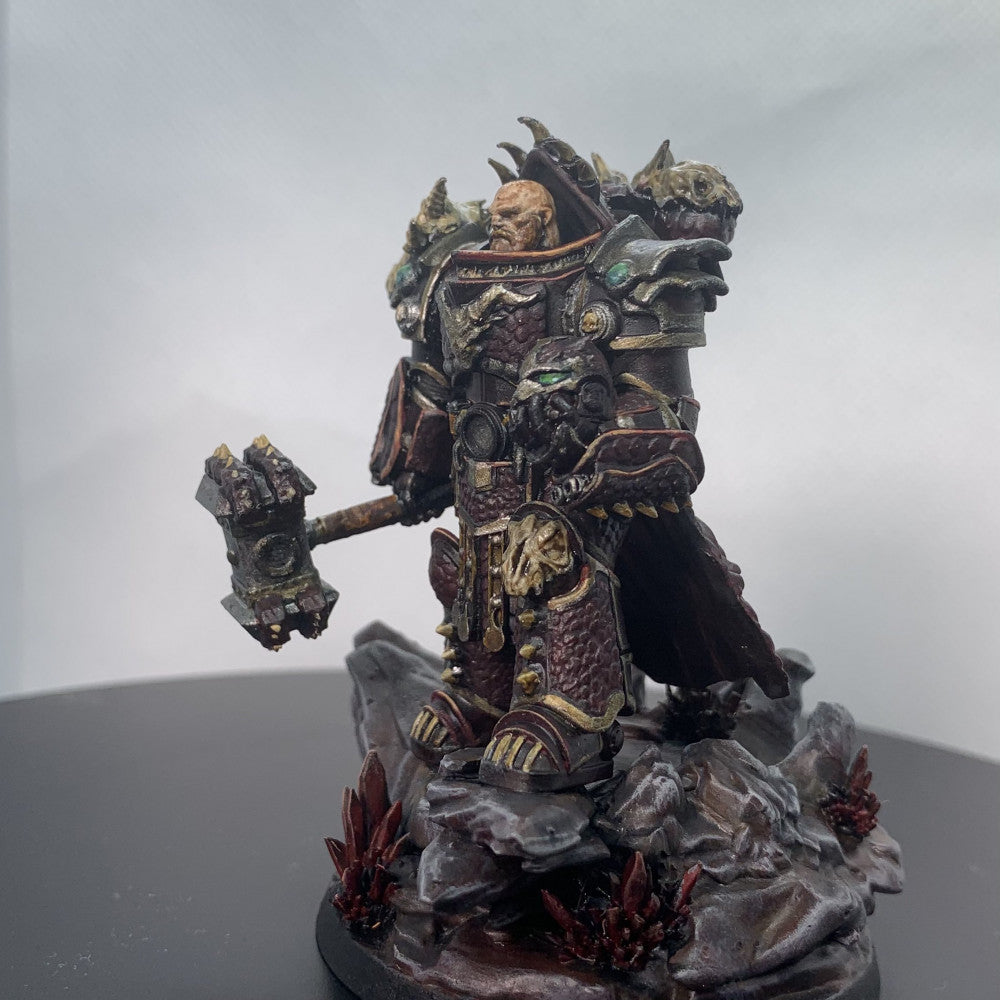 Flame Knights Prime Leader of the Dragon Knights, Flame Knights proxy miniature, 28mm heroic scale unpainted resin, view 10