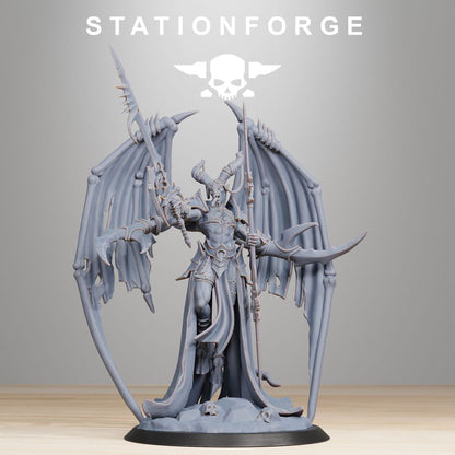 Hellspawn Demon Queen, Hellspawn proxy miniature, 28mm heroic scale unpainted resin, view 4